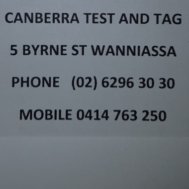 Canberra Test And Tag | electrician | 5 Byrne Street Wanniassa, Canberra ACT 2903, Australia | 0414763250 OR +61 414 763 250
