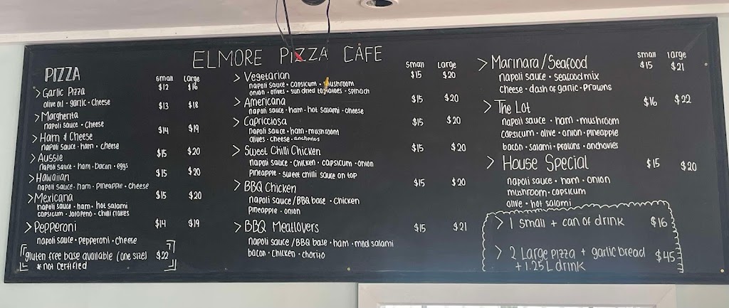 Elmore Pizza cafe | 56 Railway Rd, Elmore VIC 3558, Australia | Phone: (03) 5432 6357