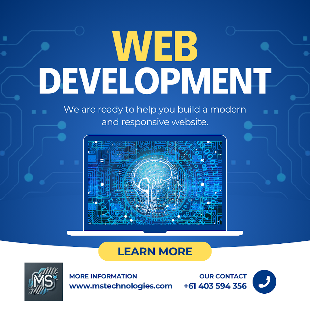 MS Technologies Pty Ltd | Best Web Development Agency in Sydney | 9 Damascus St, Bardia NSW 2565, Australia | Phone: 0403 594 356