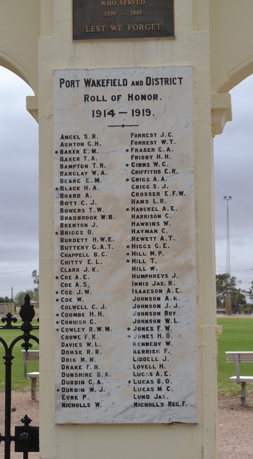 Soldiers Memorial Arch | 12 Burra St, Port Wakefield SA 5550, Australia