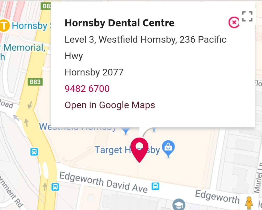 HCF Dental Centre At Hornsby | dentist | Level 3 Shop 3109/12, Westfield Hornsby, 236 Pacific Hwy, Hornsby NSW 2077, Australia | 0294826700 OR +61 2 9482 6700