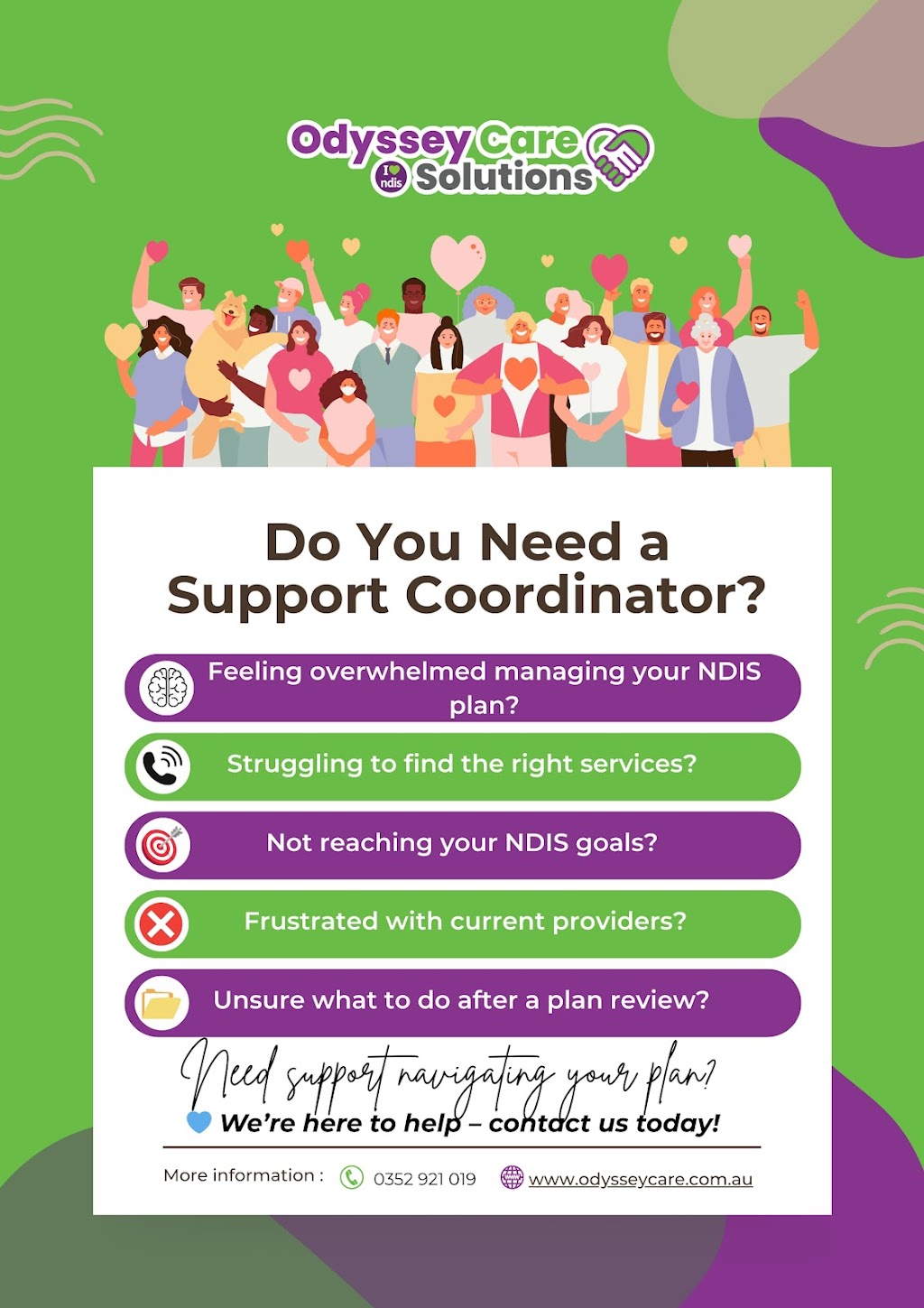 OdysseyCare Solutions | Rutherford Grv, Armstrong Creek VIC 3217, Australia | Phone: (03) 5292 1019