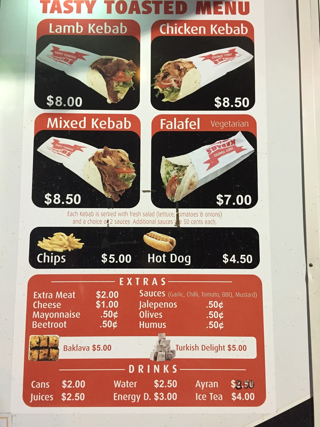 Tasty Toasted Kebabs | restaurant | 226/234 Western Hwy, Braybrook VIC 3019, Australia