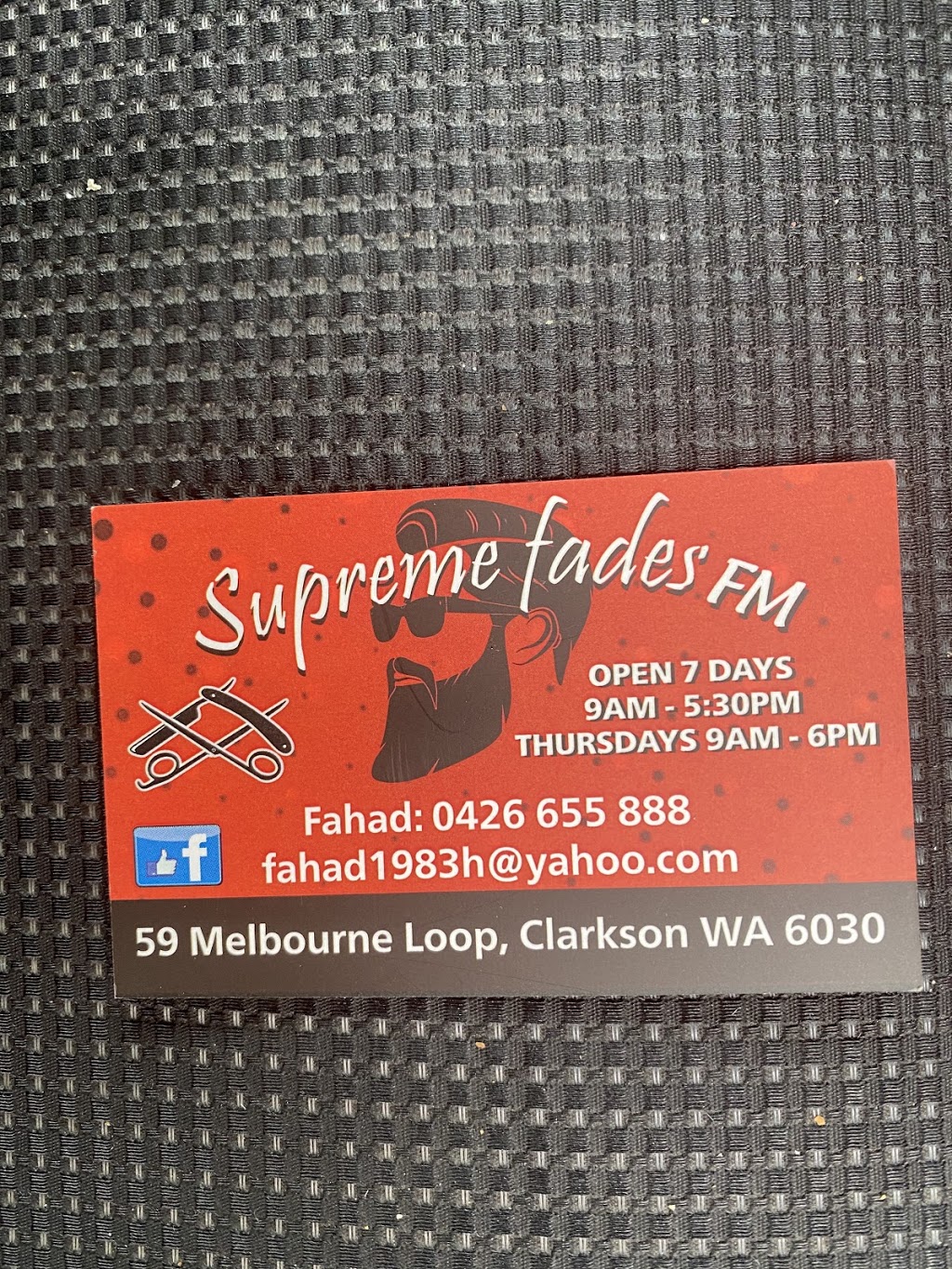 Supreme fades FM | 59 Melbourne Loop, Clarkson WA 6030, Australia | Phone: 0426 655 888