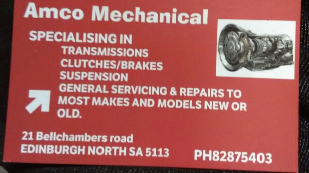 Amco mechanical | 21 Bellchambers Rd, Edinburgh North SA 5113, Australia | Phone: (08) 8287 5403