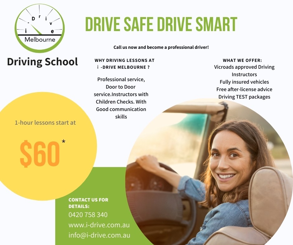 i-DRIVE MELBOURNE DRIVING SCHOOL | 1882/399 Melton Hwy, Taylors Lakes VIC 3038, Australia | Phone: 0420 758 340
