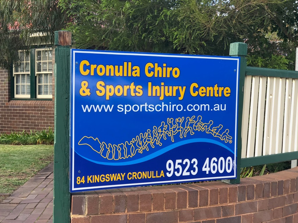 Cronulla Chiropractic & Sports Injury Centre | 84 Kingsway, Cronulla NSW 2230, Australia | Phone: (02) 9523 4600