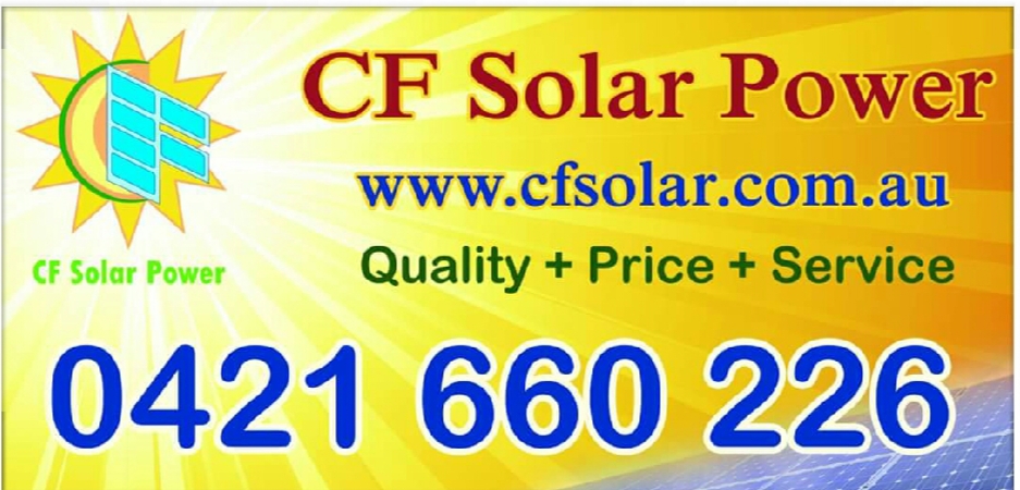 CF Solar Power | 12 Summer Ct, Tarneit VIC 3029, Australia | Phone: 0421 660 226