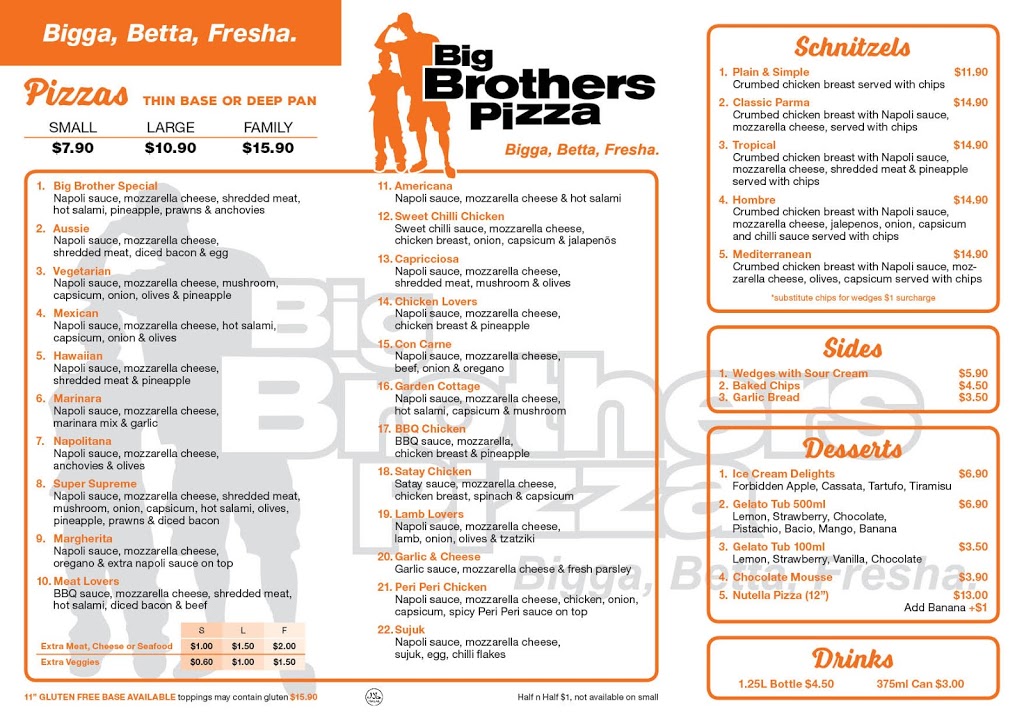 Big Brothers Pizza BULLEEN | 30c/79-109 Manningham Rd, Bulleen VIC 3105, Australia | Phone: (03) 9852 1888