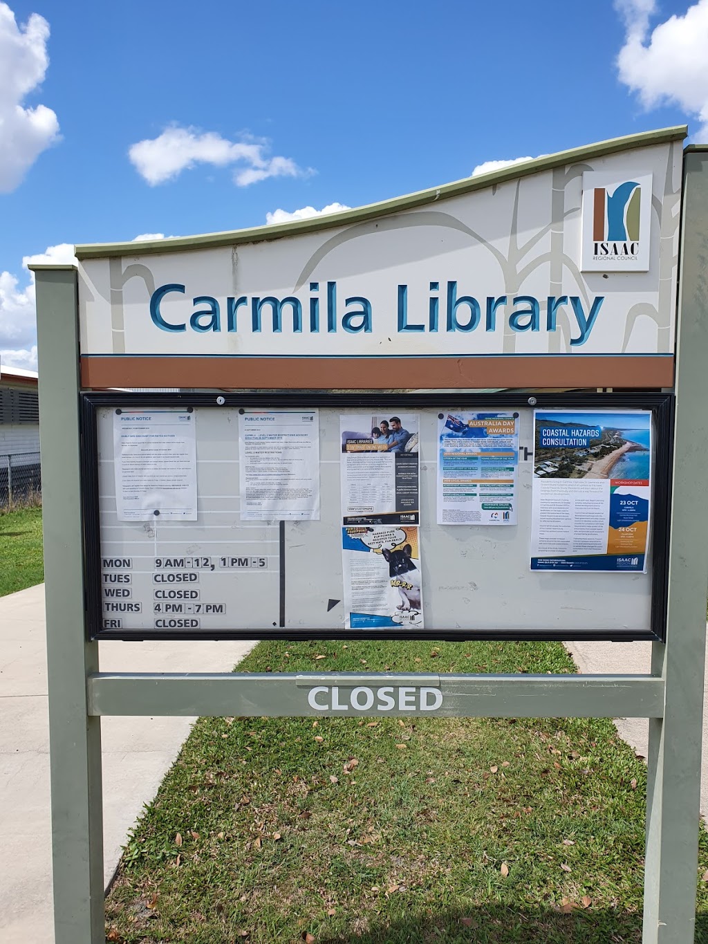 Carmila Library | library | 16 Music St, Carmila QLD 4739, Australia | 0749502350 OR +61 7 4950 2350