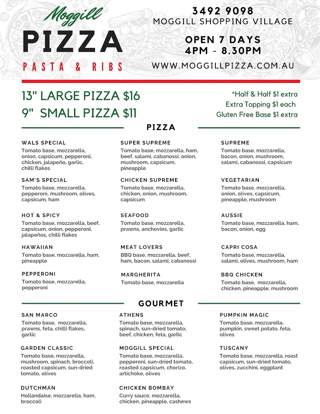 Moggill Pizza | meal takeaway | Moggill Shopping Village, Shop 10/3366 Moggill Rd, Moggill QLD 4070, Australia | 0734929098 OR +61 7 3492 9098