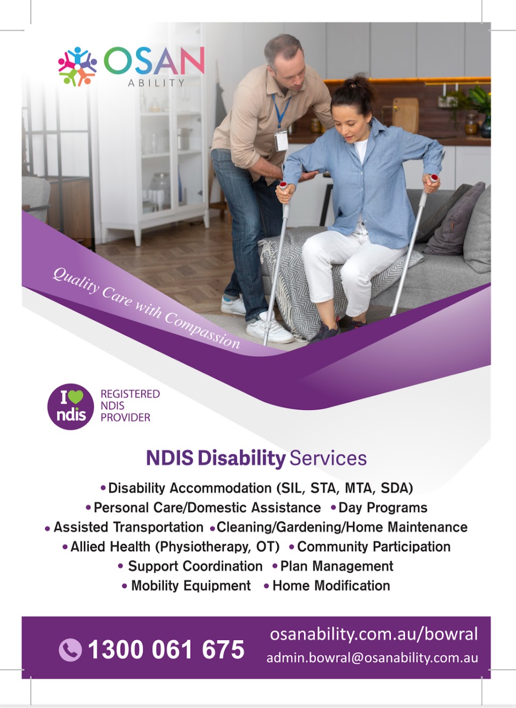 OSAN Ability - Bowral | 18 Woolpack St, Braemar NSW 2575, Australia | Phone: 1300 061 675