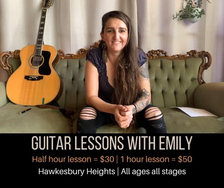 Guitar Lessons with Emily | school | 58 Roberts Parade, Hawkesbury Heights NSW 2777, Australia | 0412828901 OR +61 412 828 901