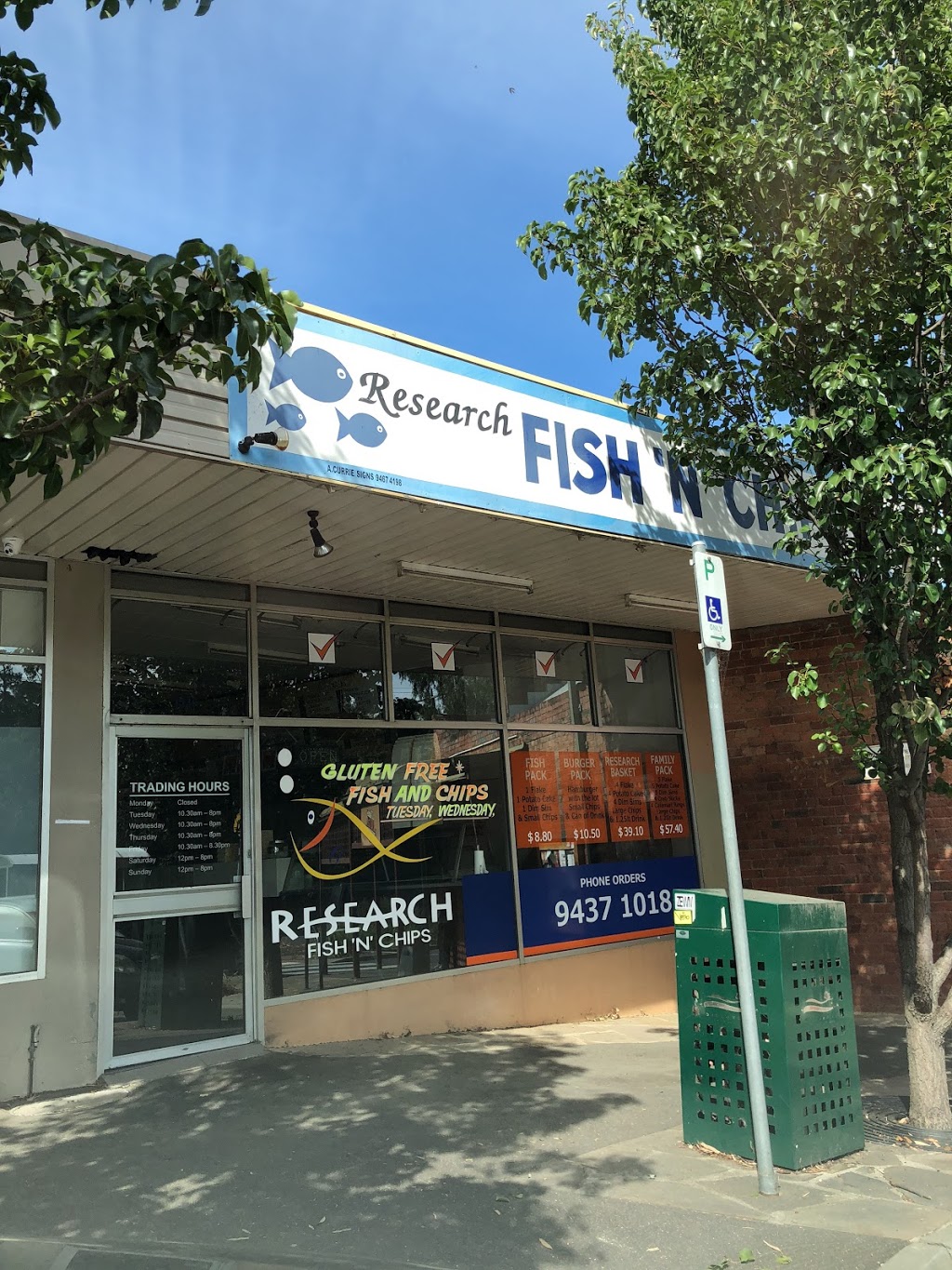 Research Fish & Chips | restaurant | 1536 Main Rd, Research VIC 3095, Australia | 0394371018 OR +61 3 9437 1018