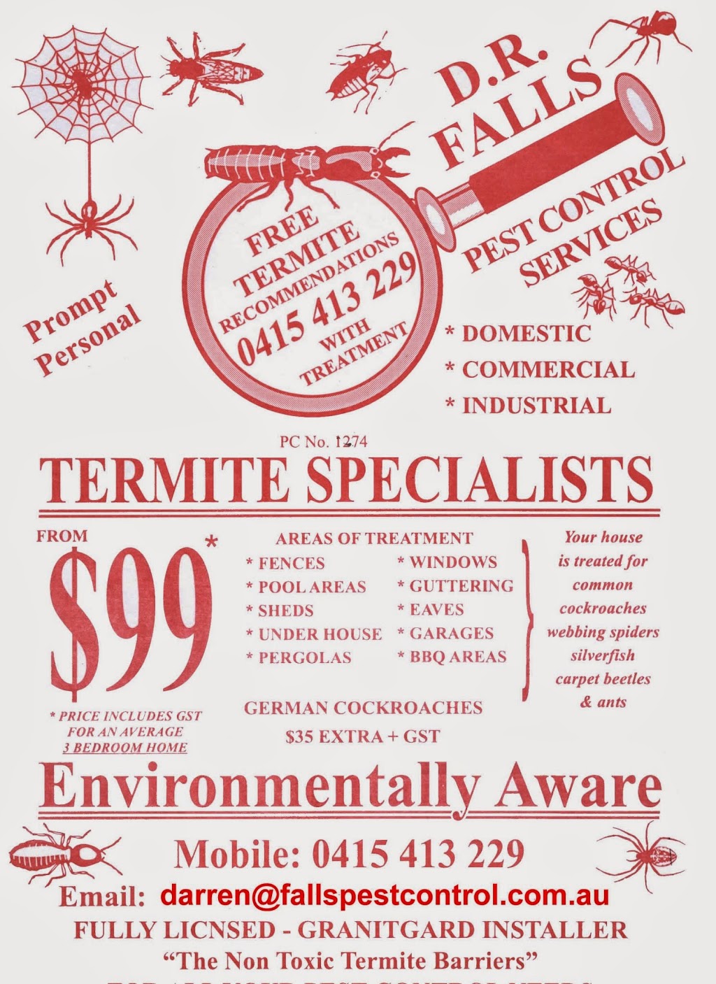 Falls Pest Control Picton | home goods store | 61 Coachwood Cres, Picton NSW 2571, Australia | 0415413229 OR +61 415 413 229