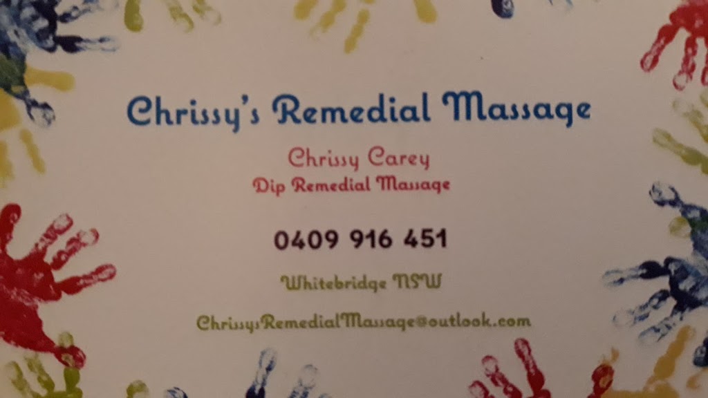 Chrissys Remedial Massage | 30 Ernest St, Belmont NSW 2280, Australia | Phone: 0409 916 451