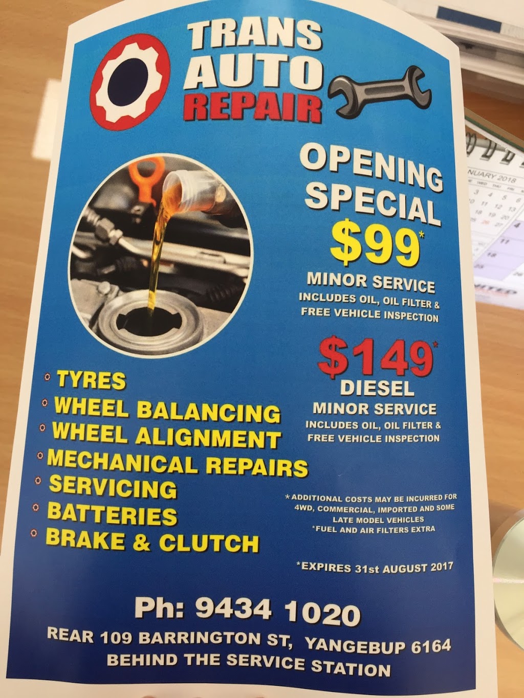 Trans Automotive | car repair | 109 Barrington St, Yangebup WA 6164, Australia | 0894341020 OR +61 8 9434 1020