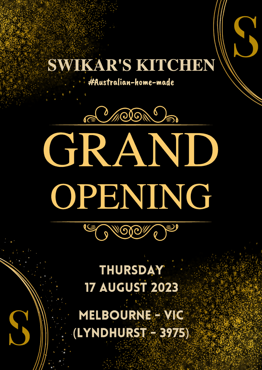 Swikars Kitchen | Carabeen Way, Lyndhurst VIC 3975, Australia | Phone: 0452 027 830