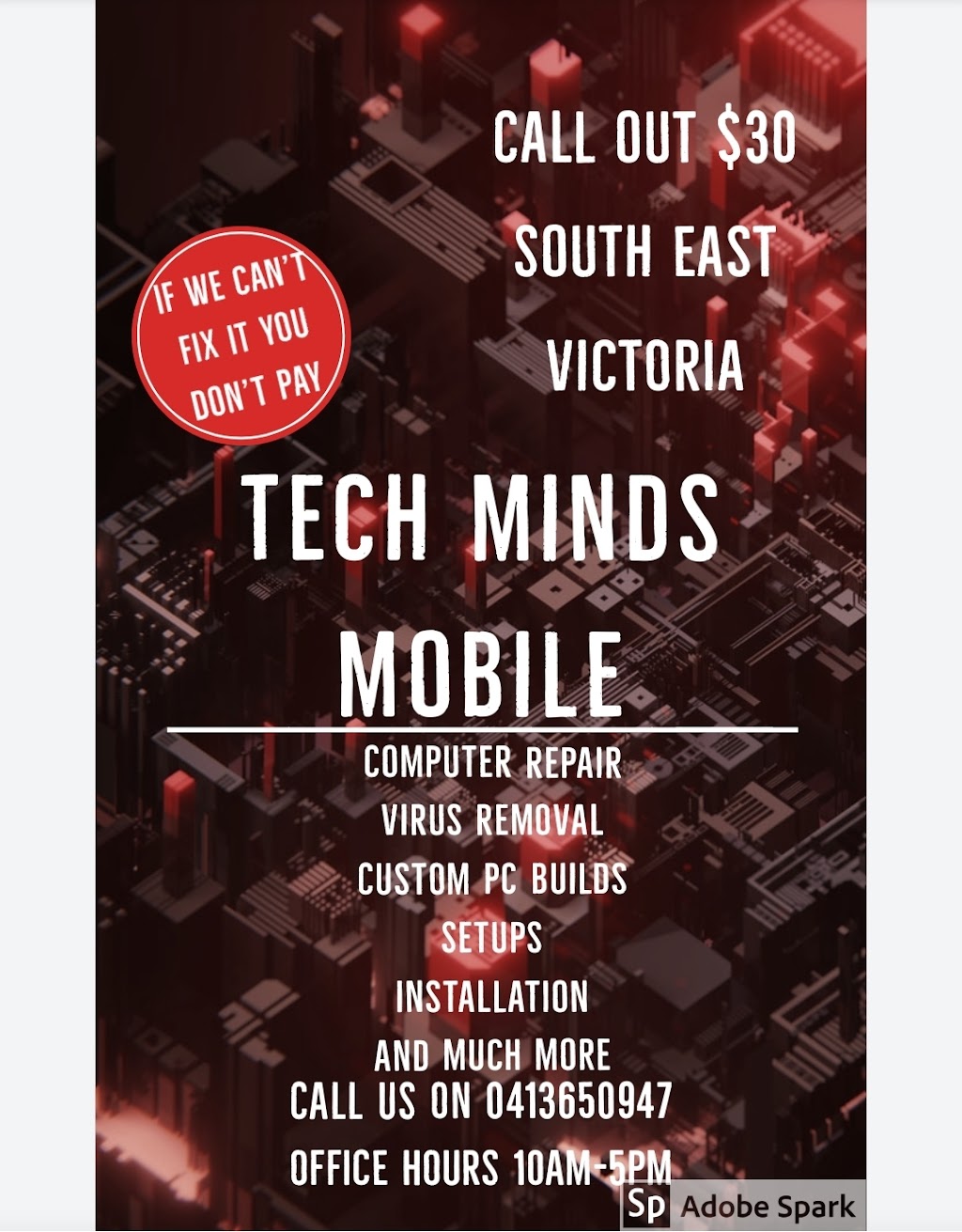 Tech Minds Mobile | point of interest | 19 Tawleed Grove, Clyde North VIC 3978, Australia | 0410713205 OR +61 410 713 205