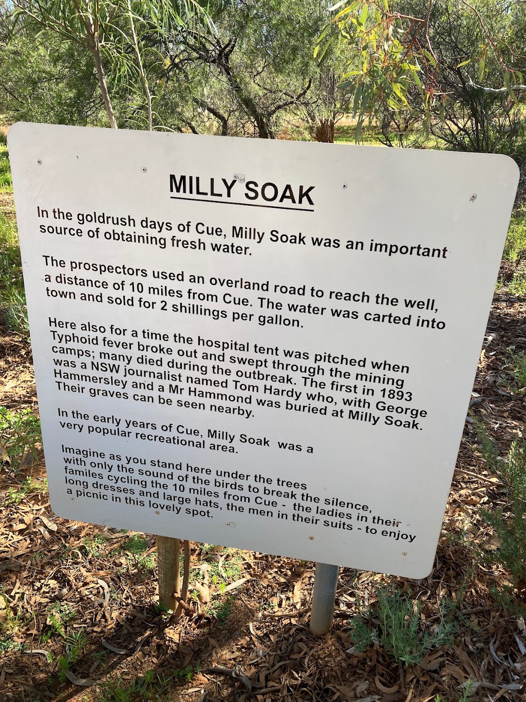 Milly Soak | tourist attraction | Reedy WA 6640, Australia | 0899638600 OR +61 8 9963 8600