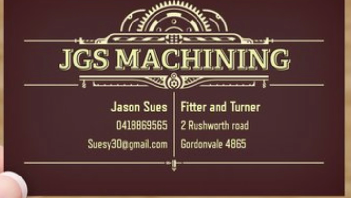 JGS MACHINING | 2 Rushworth Rd, Gordonvale QLD 4865, Australia | Phone: 0418 869 565