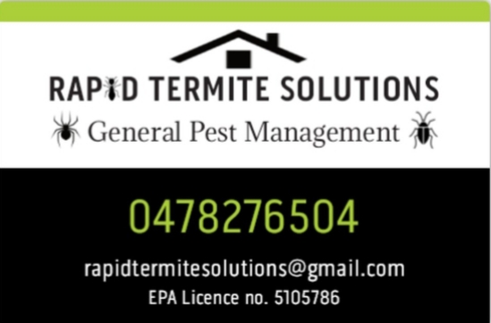 Rapid Termite Solutions & General Pest Management | 5 Braithwaite Rd, Tacoma NSW 2259, Australia | Phone: 0478 276 504
