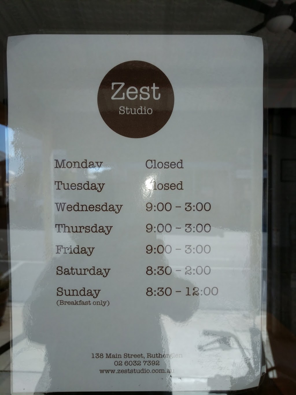 Zest Studio | cafe | 138 Main St, Rutherglen VIC 3685, Australia | 0260327392 OR +61 2 6032 7392