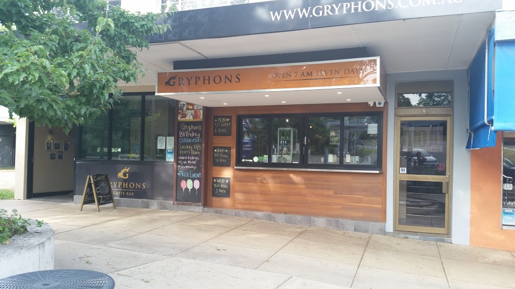 Gryphons Caffe Bar | cafe | 16 Barker St, Griffith ACT 2603, Australia | 0262608848 OR +61 2 6260 8848