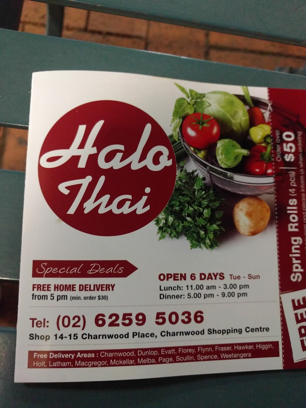 Halo Thai | restaurant | Charnwood Shopping Centre, 14-15 Fadco Building Charnwood Pl, Charnwood ACT 2615, Australia | 0262595036 OR +61 2 6259 5036