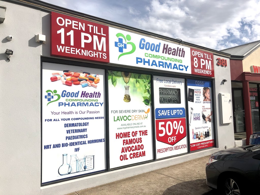 GoodHealth Compunding Pharmacy | pharmacy | 381 Sayers Rd, Hoppers Crossing VIC 3029, Australia | 0397496553 OR +61 3 9749 6553