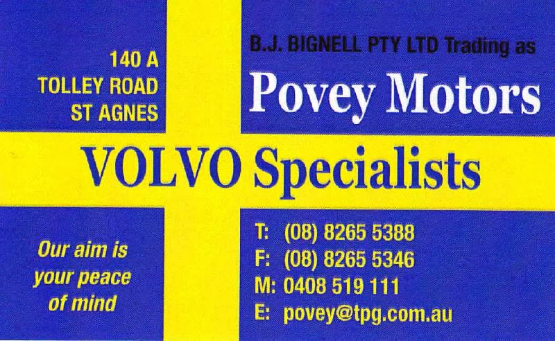 Povey Motors | 140A Tolley Rd, St Agnes SA 5097, Australia | Phone: (08) 8265 5388