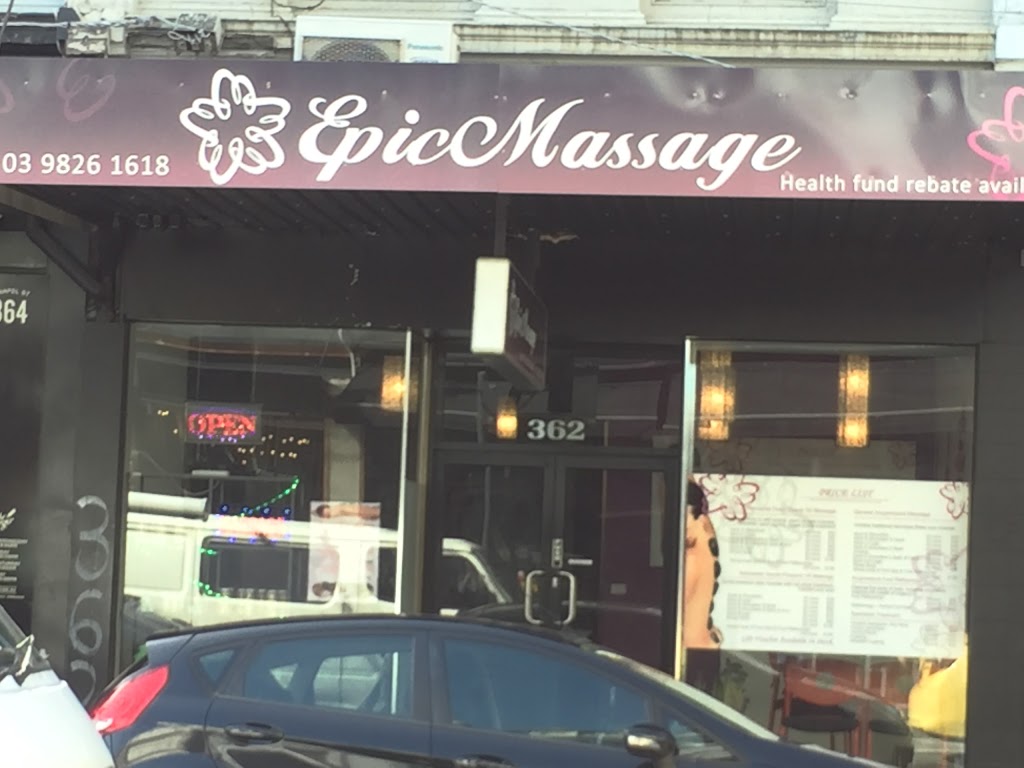 Epic Massage | health | 362 Chapel St, South Yarra VIC 3141, Australia | 0398261618 OR +61 3 9826 1618