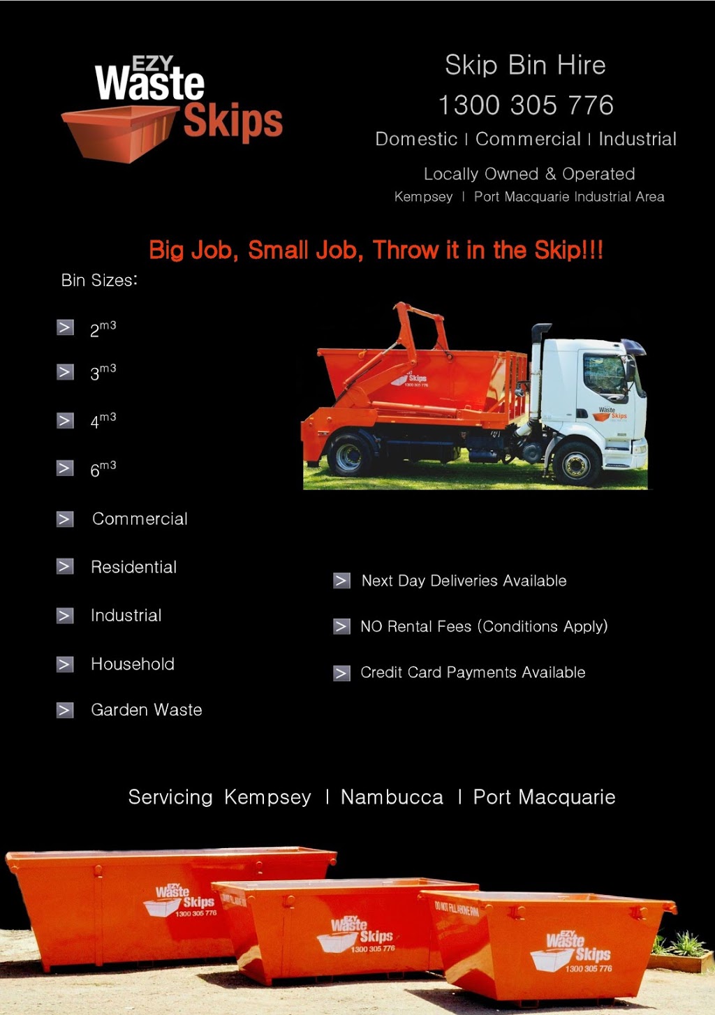 Ezy Waste Skips | storage | 59-61 Faulkner St, South Kempsey NSW 2440, Australia | 1300305776 OR +61 1300 305 776