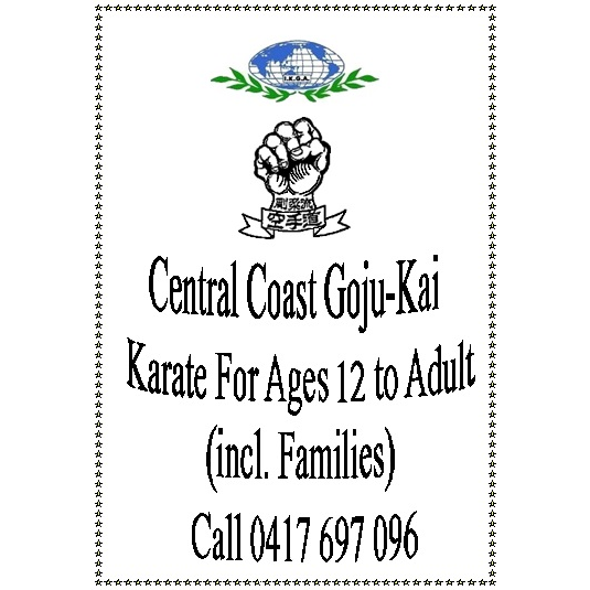 Kincumber Goju Karate School | Empire Bay Dr & Tora Ave, Kincumber NSW 2251, Australia | Phone: 0417 697 096