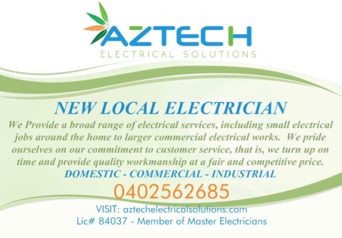 Aztech Electrical Solutions Pty Ltd | electrician | 2 Rosella Gardens Dr, Meringandan West QLD 4352, Australia | 0402562685 OR +61 402 562 685