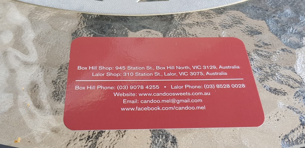 Candoo Confectionery Boxhill | 945A Station St, Box Hill North VIC 3129, Australia | Phone: (03) 9078 4255