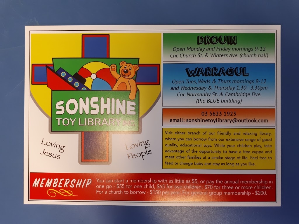 Sonshine Toy Library | 26 Cambridge Dr, Warragul VIC 3820, Australia | Phone: (03) 5623 1923