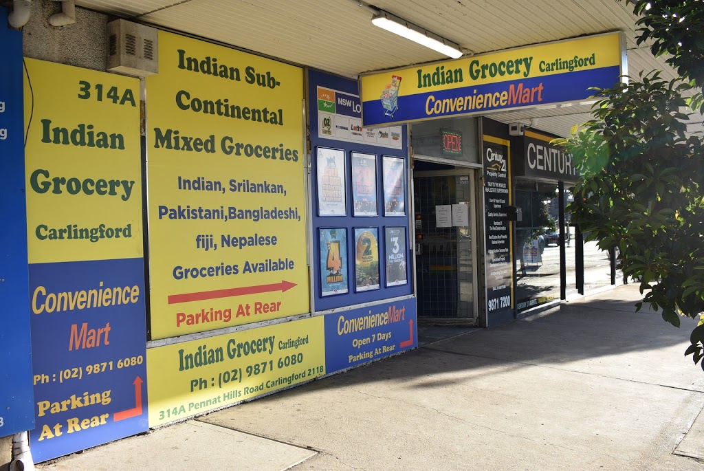 Indian Grocery Carlingford & Lotto | convenience store | 314A Pennant Hills Rd, Carlingford NSW 2118, Australia | 0298716080 OR +61 2 9871 6080