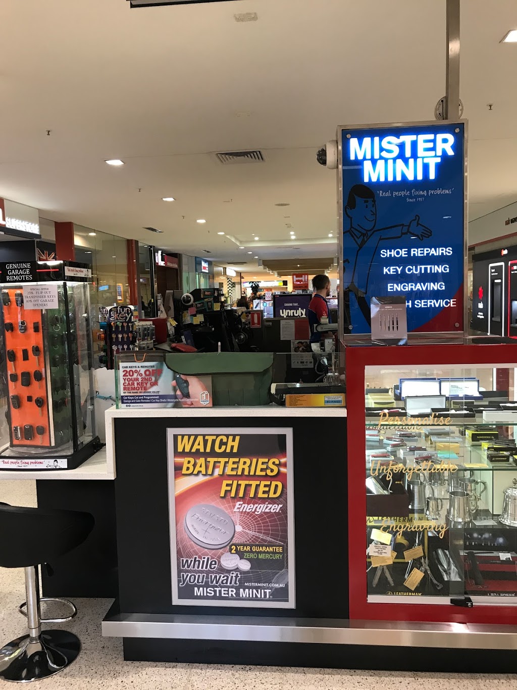Mister Minit Waverley Gardens | Waverley Gardens Shopping Centre, Kiosk 16/271 Police Rd, Mulgrave VIC 3170, Australia | Phone: (03) 9574 0834
