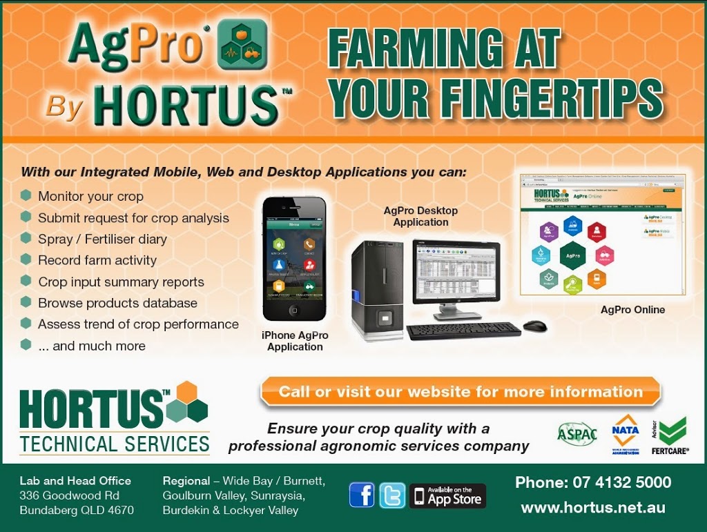 Hortus Technical Services | food | 5 Scotland St, Bundaberg East QLD 4670, Australia | 0741325000 OR +61 7 4132 5000