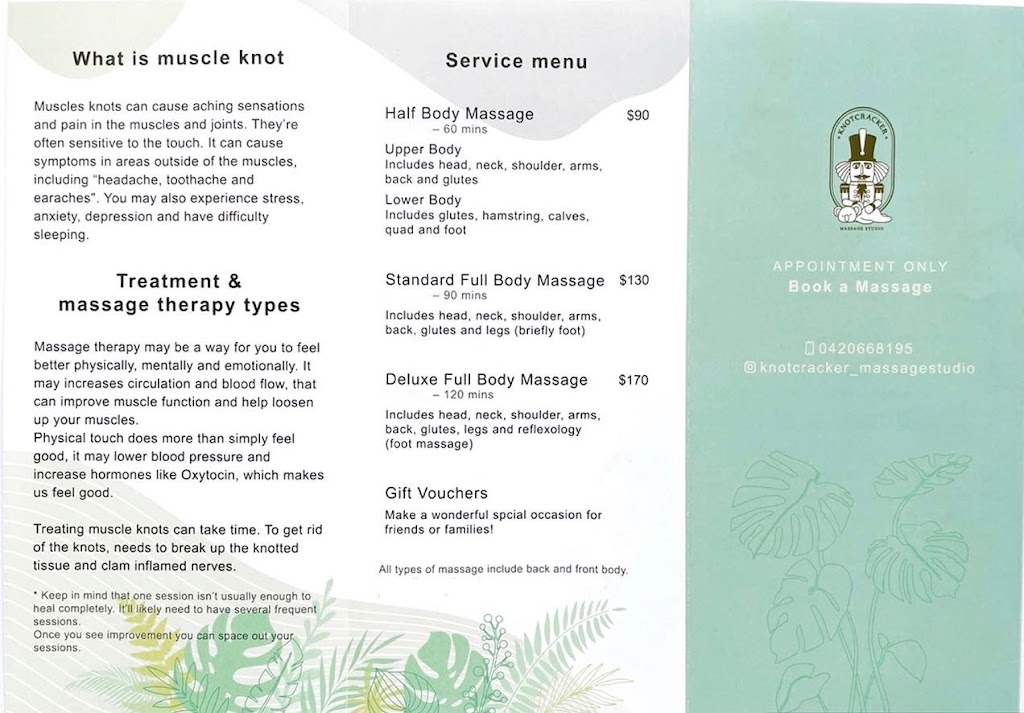 Knotcracker massage studio | 2 Cosway St, Hillcrest QLD 4118, Australia | Phone: 0420 668 195