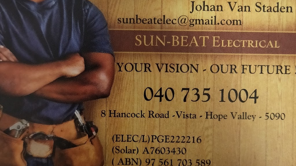 Sun-Beat Services |  | 8 Hancock Rd, Hope Valley SA 5090, Australia | 0407351004 OR +61 407 351 004