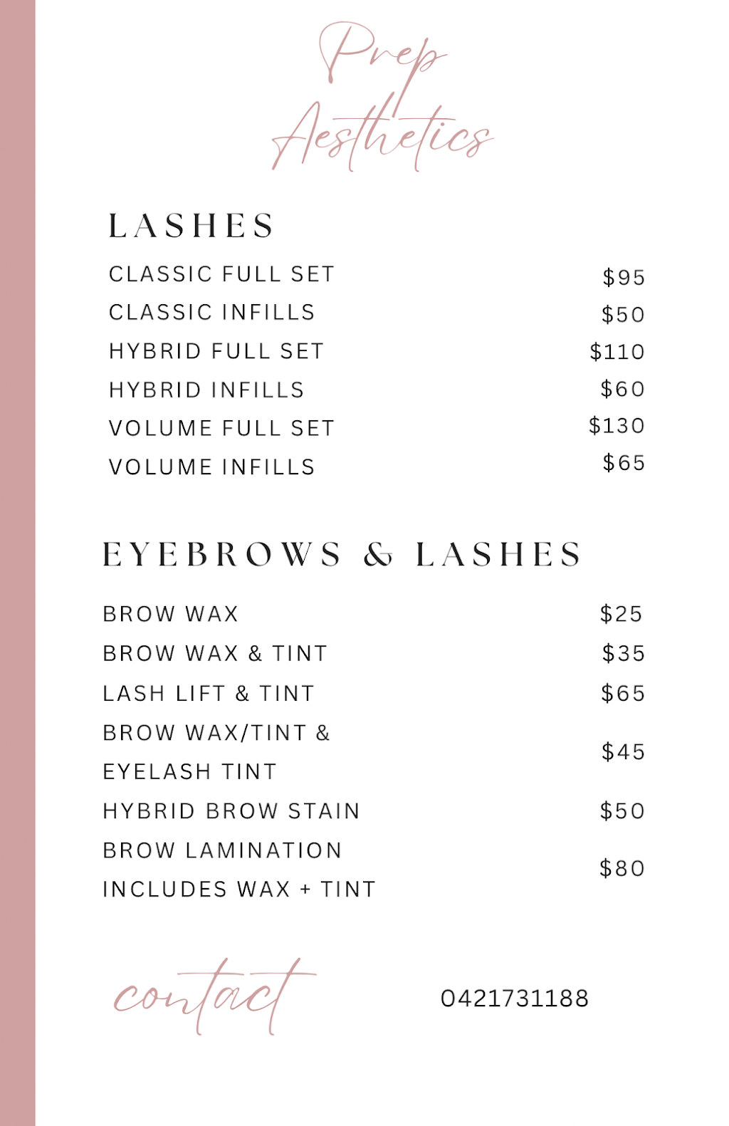 Prep Aesthetics Beauty | Drumalbyn Cl, Wyoming NSW 2250, Australia | Phone: 0421 731 188