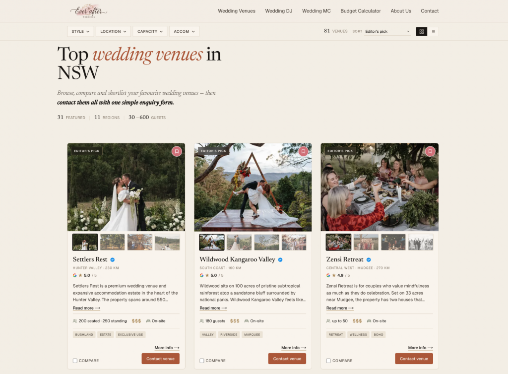 Ever After Weddings | 32A Lochinvar Rd, Revesby NSW 2212, Australia | Phone: (02) 9191 9767