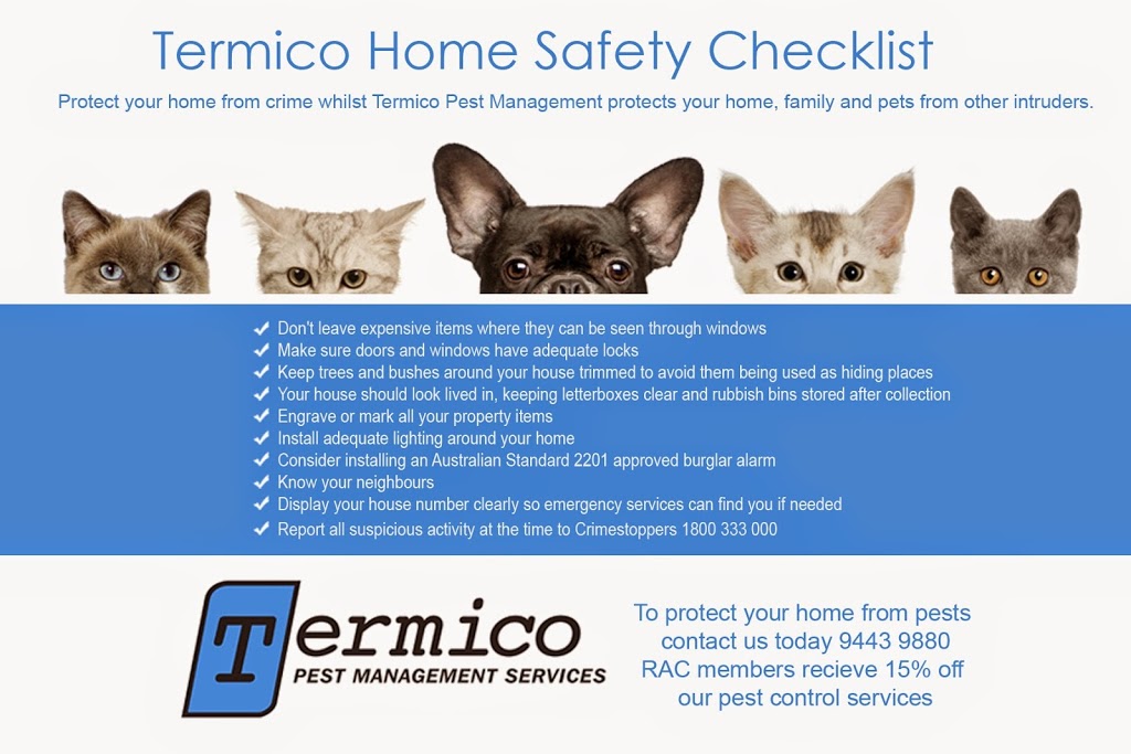 Termico Pest Management | home goods store | 25 Resource Way, Malaga WA 6090, Australia | 0894439880 OR +61 8 9443 9880