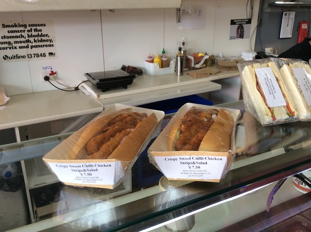 Barry ST Lunch Bar | Unit 1/38 Barry St, Bayswater VIC 3153, Australia | Phone: (03) 9720 2250