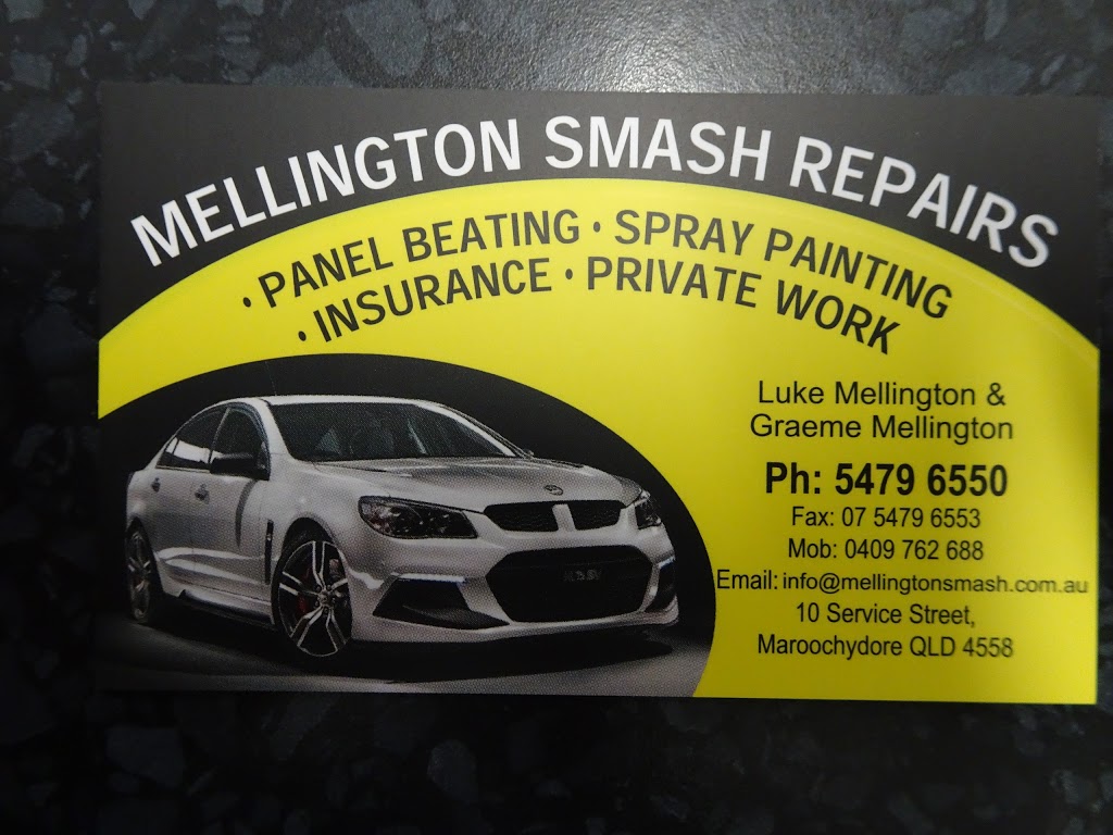Mellington Smash Repairs | car repair | 10 Service St, Maroochydore QLD 4558, Australia | 0754796550 OR +61 7 5479 6550