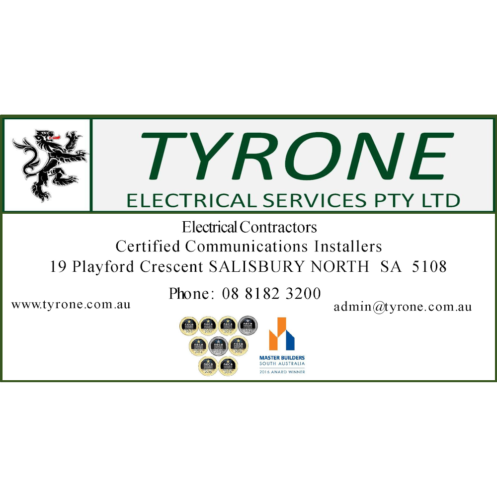 Tyrone Electrical Services | electrician | 19 Playford Cres, Salisbury North SA 5108, Australia | 0881520696 OR +61 8 8152 0696