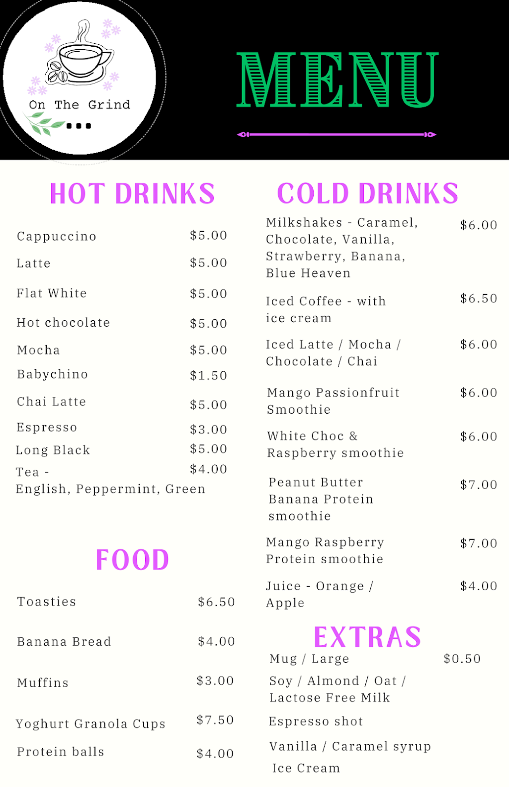 On The Grind Koffee | 44 Caramut Rd, Warrnambool VIC 3280, Australia | Phone: 0406 478 170