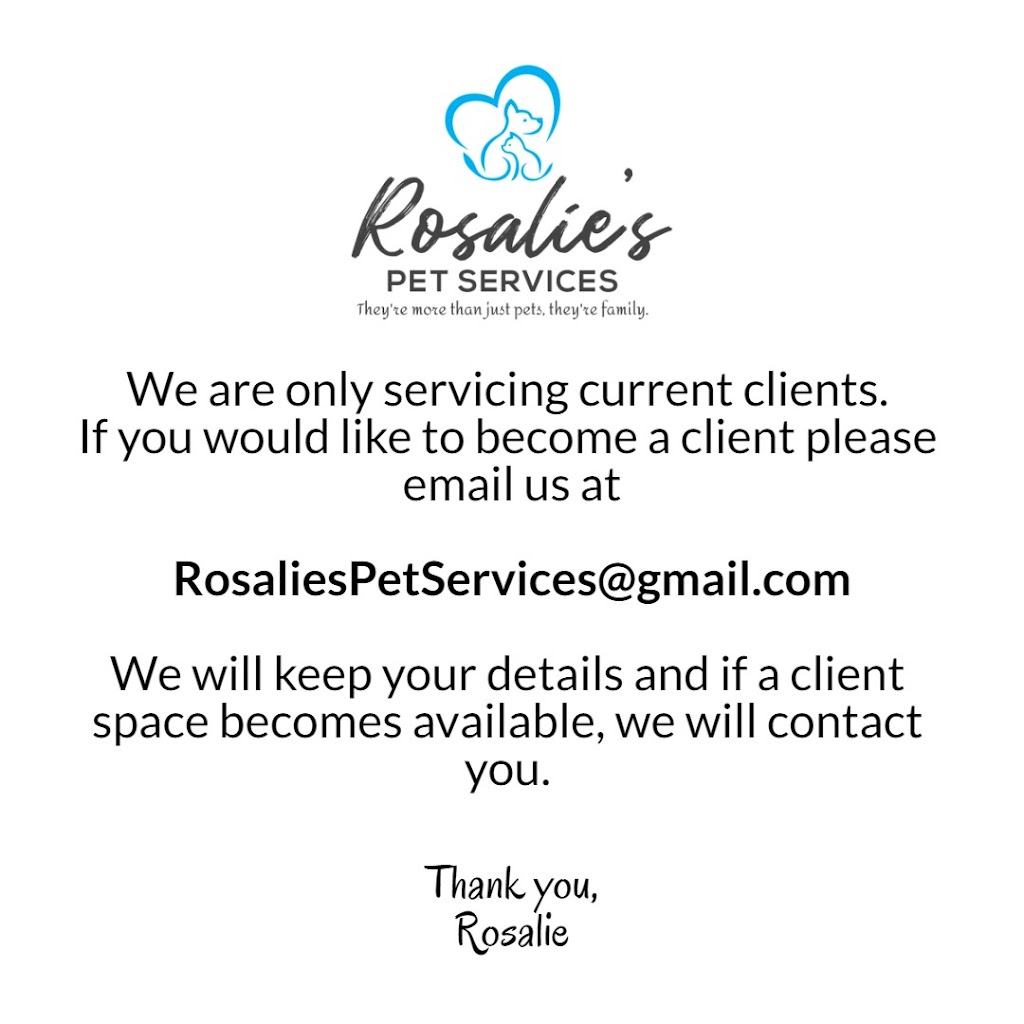 Rosalies Pet Services |  | Balvenie St, Keperra QLD 4054, Australia | 0411360990 OR +61 411 360 990